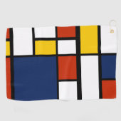 Bauhauspatroon abstracte geometrische kunst schild golfhanddoek (Horizontaal)