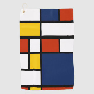 Bauhauspatroon abstracte geometrische kunst schild golfhanddoek