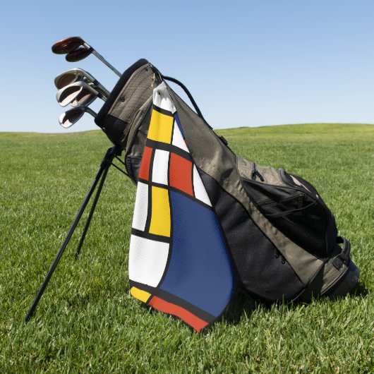 Bauhauspatroon abstracte geometrische kunst schild golfhanddoek (Groen)