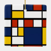 Bauhauspatroon abstracte geometrische kunst schild keramisch ornament (Achterkant)