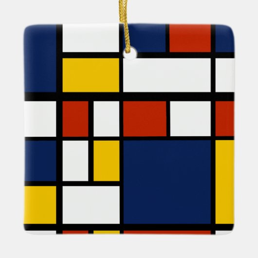 Bauhauspatroon abstracte geometrische kunst schild keramisch ornament (Voorkant)