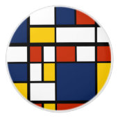 Bauhauspatroon abstracte geometrische kunst schild keramische knop (Voorkant)