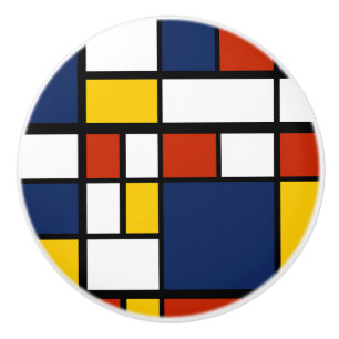Bauhauspatroon abstracte geometrische kunst schild keramische knop