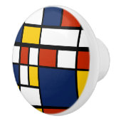 Bauhauspatroon abstracte geometrische kunst schild keramische knop (Rechts)