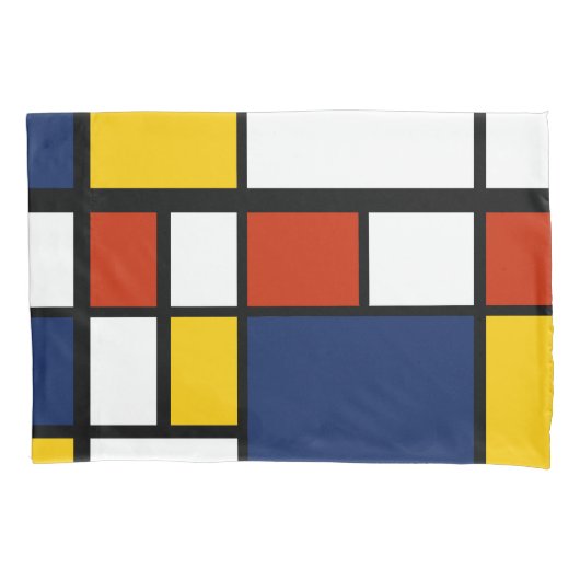 Bauhauspatroon abstracte geometrische kunst schild kussensloop (Voorkant)
