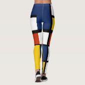 Bauhauspatroon abstracte geometrische kunst schild leggings (Achterkant)