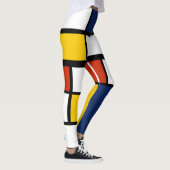 Bauhauspatroon abstracte geometrische kunst schild leggings (Rechts)