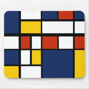 Bauhauspatroon abstracte geometrische kunst schild muismat