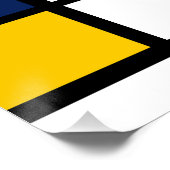 Bauhauspatroon abstracte geometrische kunst schild perfect poster (Hoek)