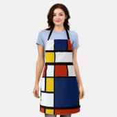 Bauhauspatroon abstracte geometrische kunst schild schort (Gedragen)