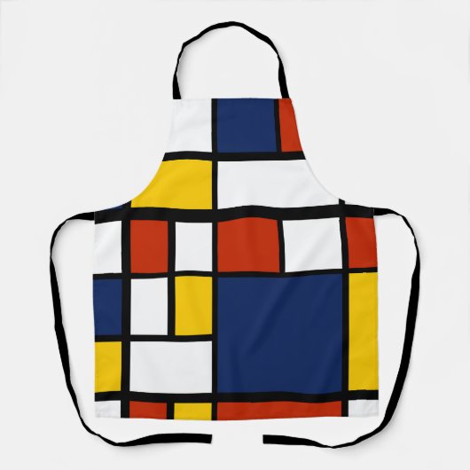 Bauhauspatroon abstracte geometrische kunst schild schort (Voorkant)