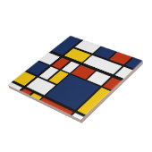 Bauhauspatroon abstracte geometrische kunst schild tegeltje (Zijkant)