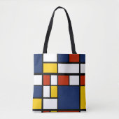 Bauhauspatroon abstracte geometrische kunst schild tote bag (Voorkant)