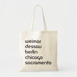 bauhaussteden + sacramento STENCIL Tote Bag