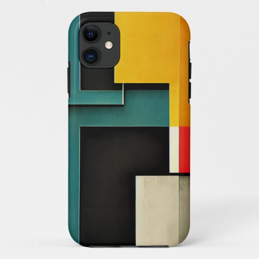 Bauhausstijl geïllustreerd Case-Mate iPhone case (Achterkant)