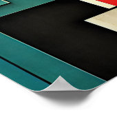 Bauhausstijl geïllustreerd poster (Hoek)