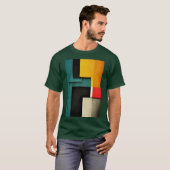 Bauhausstijl geïllustreerd t-shirt (Voorkant volledig)