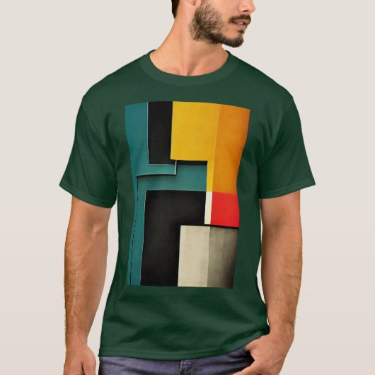 Bauhausstijl geïllustreerd t-shirt (Voorkant)