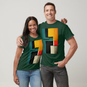 Bauhausstijl geïllustreerd t-shirt (Unisex)
