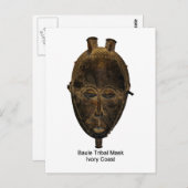 Baule Tribal Mask Briefkaart (Voorkant / Achterkant)