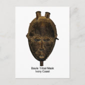 Baule Tribal Mask Briefkaart (Voorkant)