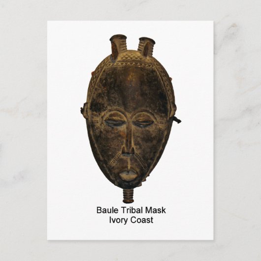 Baule Tribal Mask Briefkaart (Voorkant)