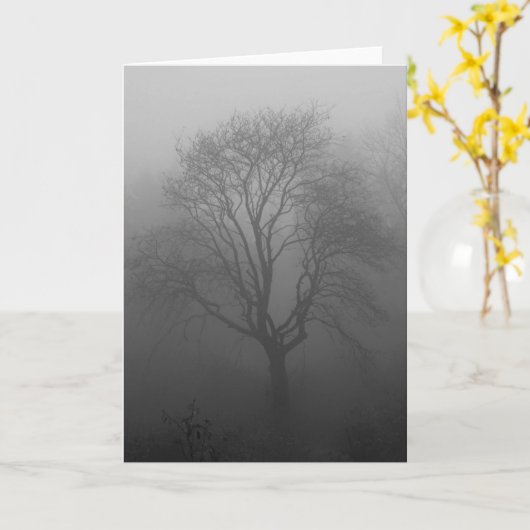 Baum im Nebel Kaart (Gele Bloem)