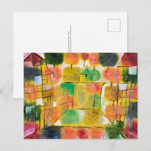 Baum und Architektur-Rhythmen - Paul Klee Briefkaart (Voorkant / Achterkant)