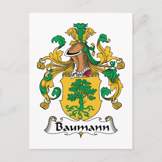Baumann Family Crest Briefkaart (Voorkant)