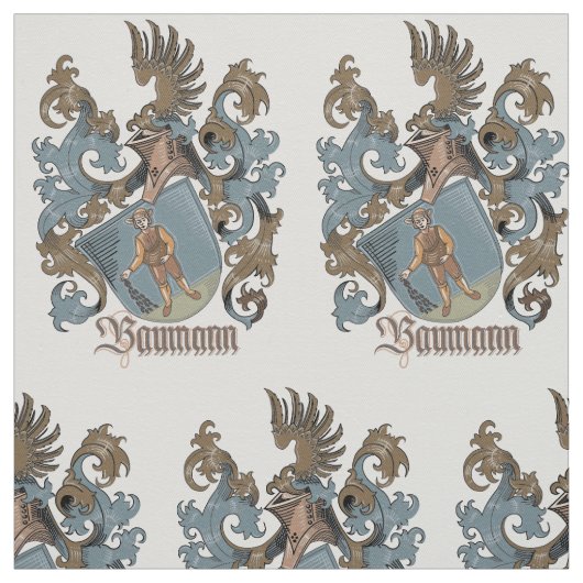 Baumann Family Crest Patterned Fabric Stof (Swatch)