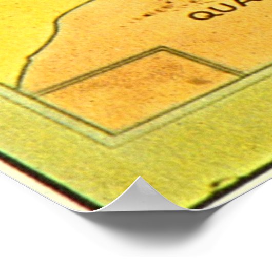 Baum's eerste Oz-kaart Poster (Hoek)