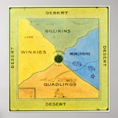 Baum's eerste Oz-kaart Poster (Voorkant)