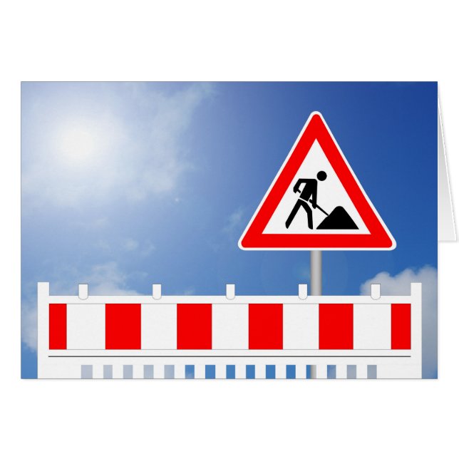 Baustelle, Baustellenabsperrung en Baustellenschi (Voorkant Horizontaal)