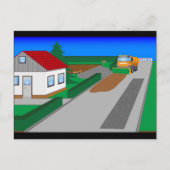 Baustelle mit Kehrmaschine Briefkaart (Voorkant)