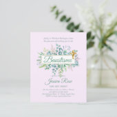 Baustismo Invitation Eucalyptus Greenery BUDGET (Staand voorkant)