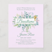 Baustismo Invitation Eucalyptus Greenery BUDGET (Voorkant)
