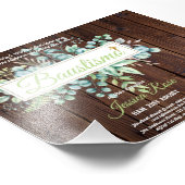 Baustismo Invitation Eucalyptus Greenery BUDGET Foto Afdruk (Hoek)