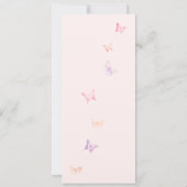 Bautismo Baptism 1e verjaardag van Butterflies Kaart (Achterkant)