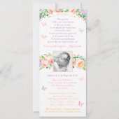 Bautismo Baptism 1e verjaardag van Butterflies Kaart (Voorkant)