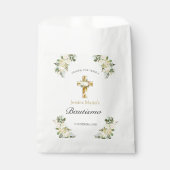 Bautismo Cruz Floral Clásica Dorada Gracias Bedankzakje (Voorkant)