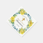 Bautismo de Niña Bonita Cruz Floral Amarillo Servet (Hoek)
