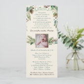 Bautismo Latino Boy Baptism Invites, Winter Leaves Kaart (Staand voorkant)