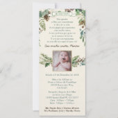 Bautismo Latino Boy Baptism Invites, Winter Leaves Kaart (Voorkant)