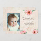 Bautismo Spaans Baptism Hartelijk dank voor uw fot Bedankkaart (Voorkant / Achterkant)