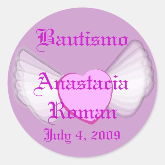 "Bautismo" Sticker-aanpassen Ronde Sticker (Voorkant)