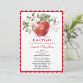 Bautismo y Primer Cumpleaños de Manzan Uitnodiging (Staand voorkant)