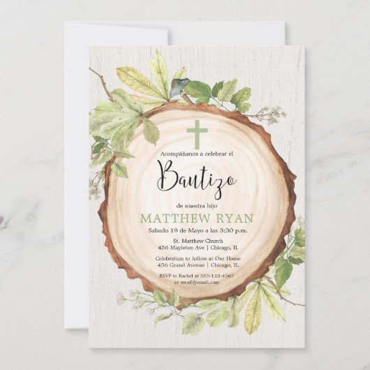 Bautizo baptisme Spaans Kaart (Voorkant)