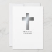 Bautizo Baptisme Spaans Taal Faux SILVER Kaart (Achterkant)