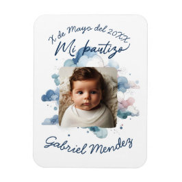Bautizo con foto Spaanse Waterverf Magneet