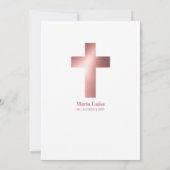 Bautizo Doop Spaans Taal Faux ROOS GOUD Kaart (Achterkant)